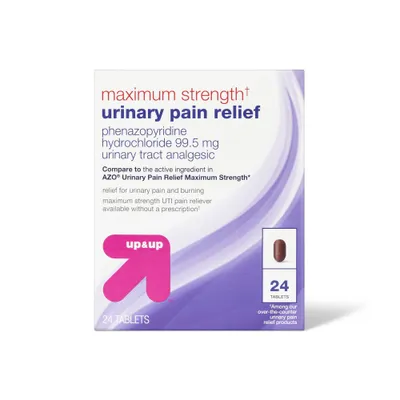 Maximum Strength Urinary Pain Relief and UTI Pain Reliever - 24ct - up&up