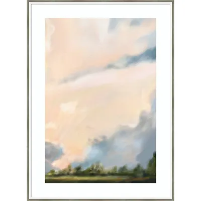 30x41 Cloud II by Mary Sparrow Wood Framed Wall Art Print Silver - Amanti Art: Giclee Lithograph, Modern Decor