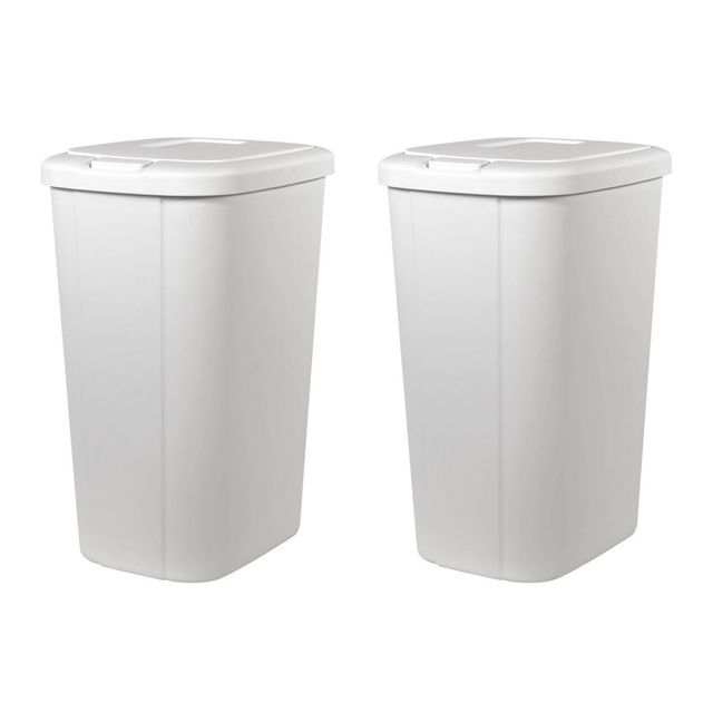 Hefty Black 13.3 Gallon Touch Lid Trash Can