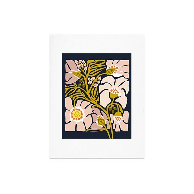 Deny Designs 18x24 DESIGN Dannick Backyard Flower Modern Floral Art Print