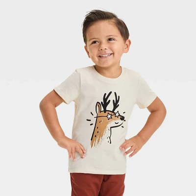 Toddler Boys Short Sleeve Deer Graphic T-Shirt