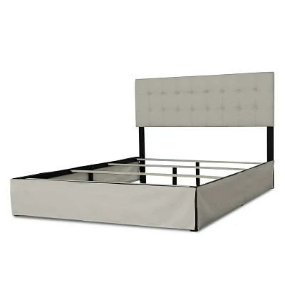 Home Design King Larry Panel Bed Warm Gray