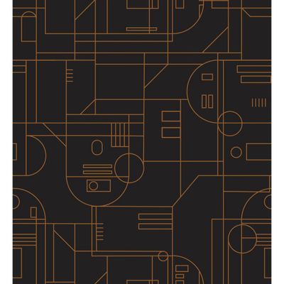 Star Wars R2D2 Geometric Peel and Stick Kids Wallpaper Copper - RoomMates