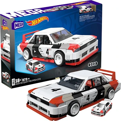 MEGA Hot Wheels Audi 90 Quattro IMSA GTO Building Toy Kit 973pc