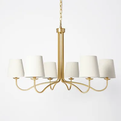 6-Arm Candelabra Chandelier Ceiling Light : Adjustable Height, UL Listed - Hearth & Hand with Magnolia