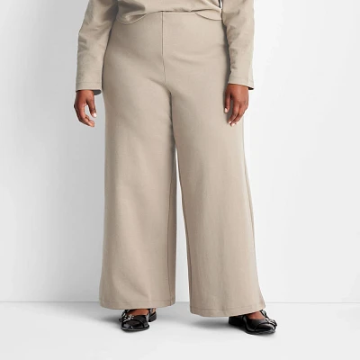 Women High Rie Wide Leg Knit Pant