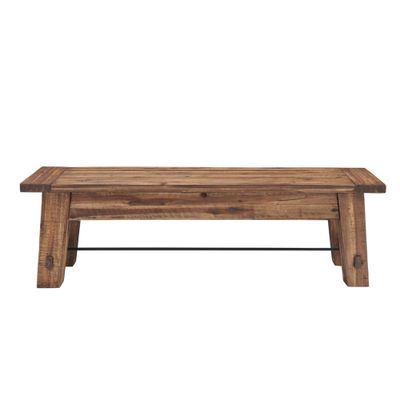 Durango Wood Entryway/Dining Bench Dark Brown - Alaterre Furniture: Industrial Accent, 60 Long