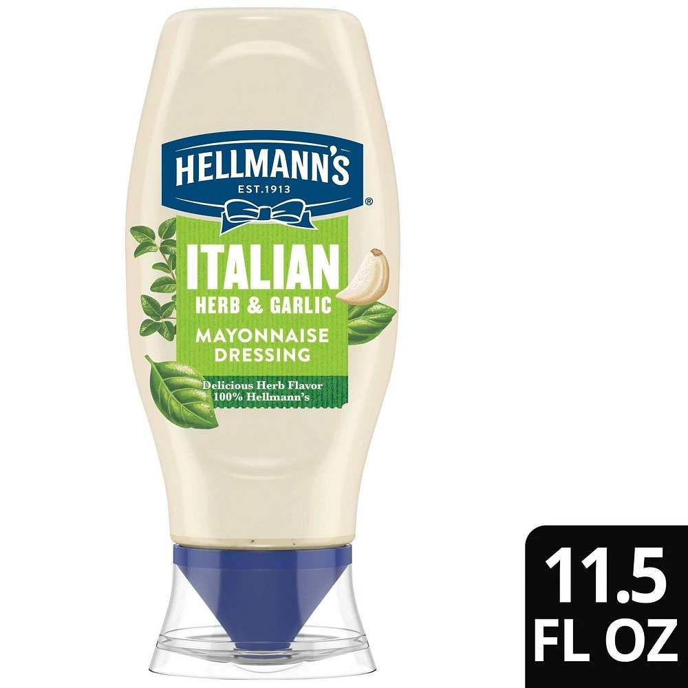 Hellmanns Italian Herb & Garlic Mayonnaise Spread & Dressing - 11.5oz