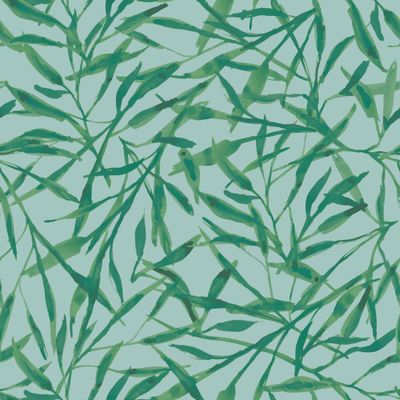 Tempaper & Co. Watercolor Leaves Removable Peel and Stick Wallpaper, , 28 sq. ft.: Vinyl Botanical Wall Covering