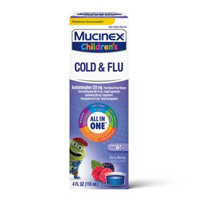Mucinex Childrens Multi-Symptom Cold and Sore Throat Relief Liquid - Very Berry - 4 fl oz