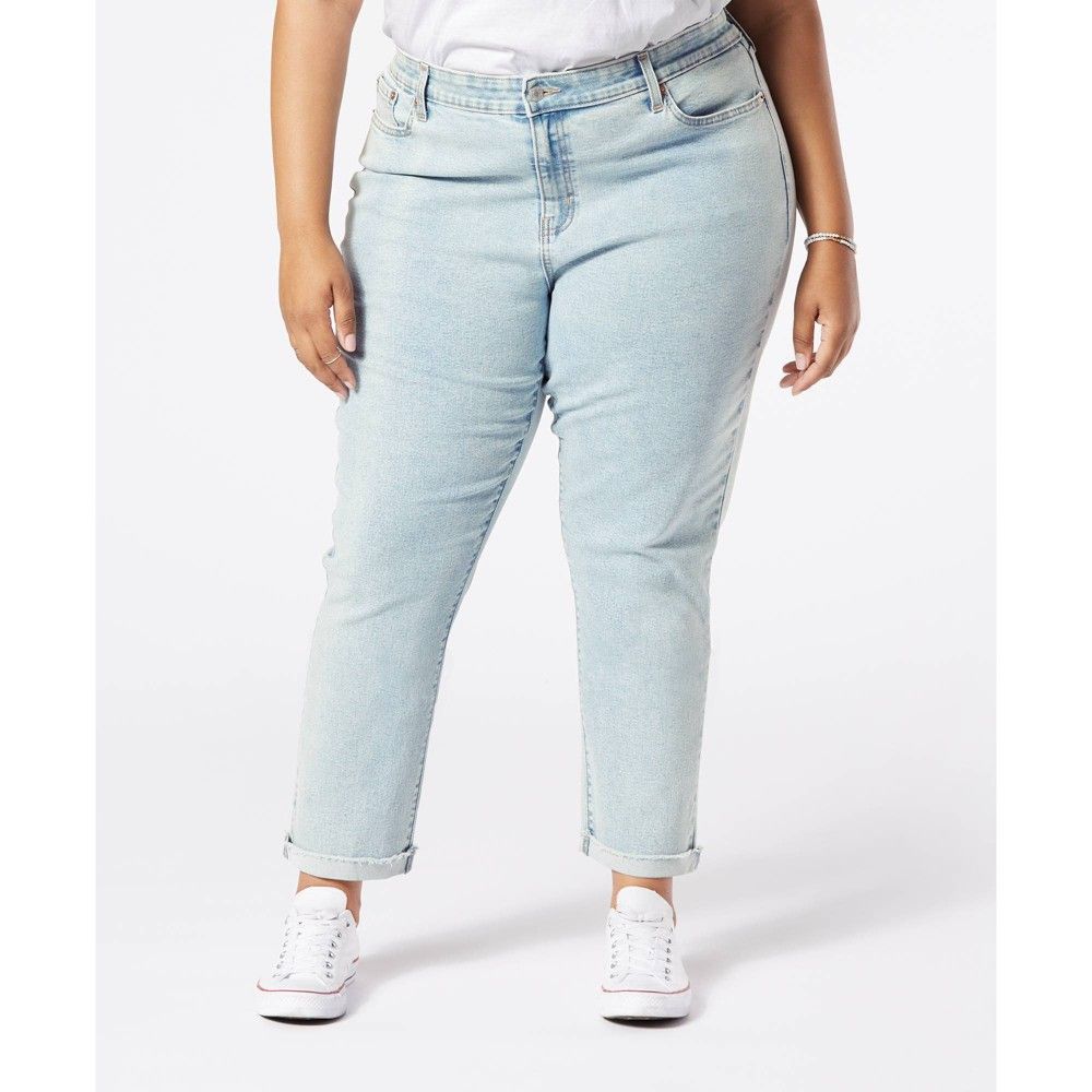 DENIZEN from Levis Womens Plus Size Mid-Rise Cropped Boyfriend Jeans |  Connecticut Post Mall