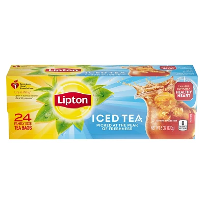 Lipton Family Black Iced Tea Bags Unsweetened - 24ct