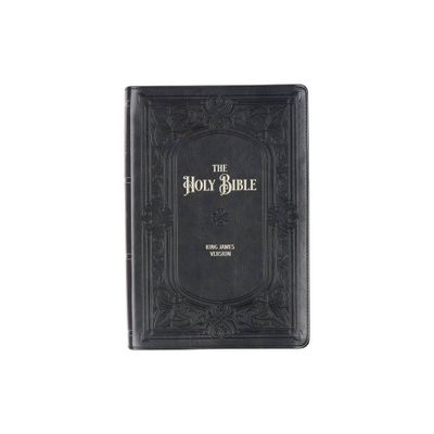 KJV Holy Bible, Giant Print Full-Size Faux Leather Red Letter Edition - Thumb Index & Ribbon Marker, King James Version, Midnight Blue - (Hardcover)