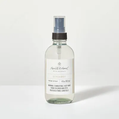 4 fl oz Bergamot Room Spray - Hearth & Hand with Magnolia: Driftwood Scent, Non-Powered Air Freshener