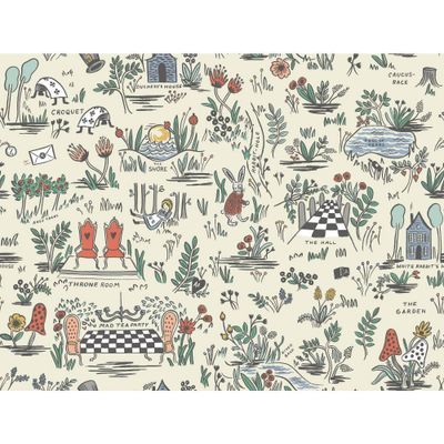 Rifle Paper Co. Wonderland Peel and Stick Wallpaper Pastel