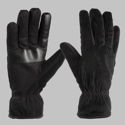 Isotoner Mens Handwear Corduroy Microsuede Palm Gloves
