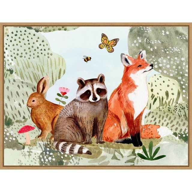 24 x 18 Fox Glen Collection by Victoria Borges: Whimsical Animal Lithograph - Amanti Art