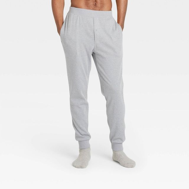 Mens Thermal Knit Jogger Pajama Pants