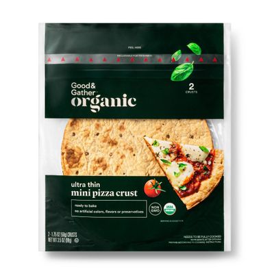 Organic Mini Ultra-Thin Pizza Crusts - 3.5oz/2ct - Good & Gather