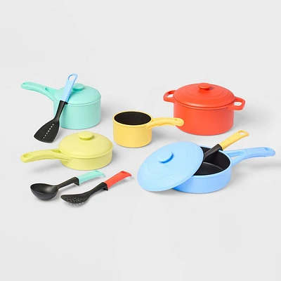 Pots & Pans Set - Gigglescape: Play Food & Toy Kitchens, Pretend Kitchen Accessories, Toddler Toy