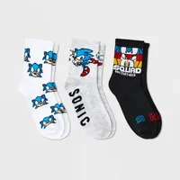 Boys Sonic the Hedgehog 3pk Crew Socks