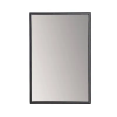 Evri Rectangular Wall Mirror Black - Brewster: 16x24, Metal Frame, Wall-Mounted, Modern Decor