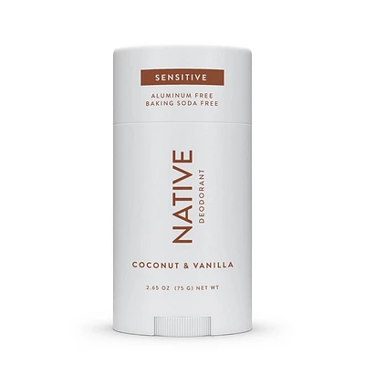 Native Sensitive Deodorant - Coconut & Vanilla - No Baking Soda - 2.65 oz