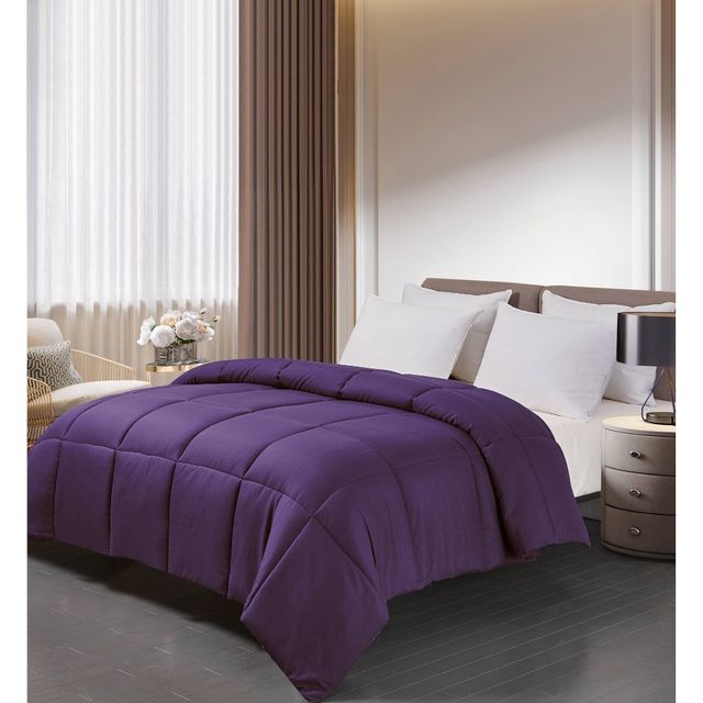 Twin Microfiber Down Alternative Comforter Purple - Blue Ridge Home Fashions
