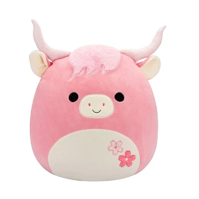 Squishmallows 16 Pink Highland Cow with Sakura Flowers Large Plush