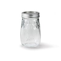 Ball 16oz. 4pk Flute Glass Mason Jar Lid and Band