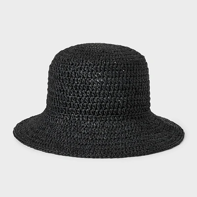 Crochet Bucket Hat - Universal Thread Black S/M