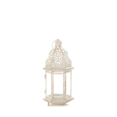 Iron Sublime Outdoor Lantern Distressed White