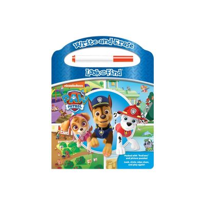 Nickelodeon Paw Patrol: Write-And-Erase Look and Find - by Pi Kids (Board Book)