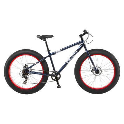 Mongoose Mens Dolomite 26 Fat Tire Mountain Bike - Navy/Red