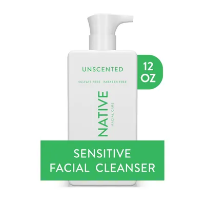 Native Sensitive Skin Facial Cleanser - Unscented - 12 fl oz