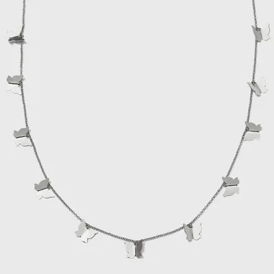 Spring Rhodium Butterfly Body Chain - Wild Fable Silver L/XL