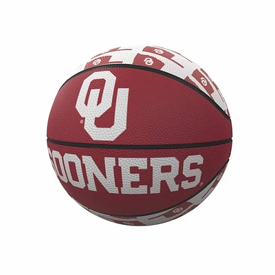 NCAA Oklahoma Sooners Repeating Logo Mini-Size Rubber Basketball