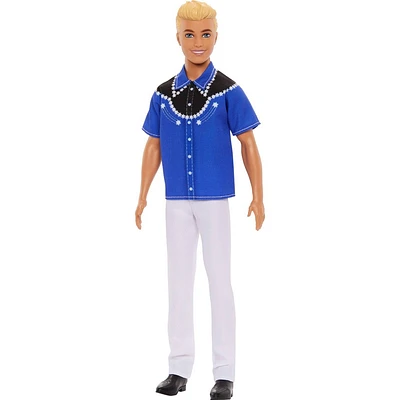 Barbie 11.5 Fashionistas Blonde Hair/ Blue Eyes Doll with Western Look 65th Anniversary