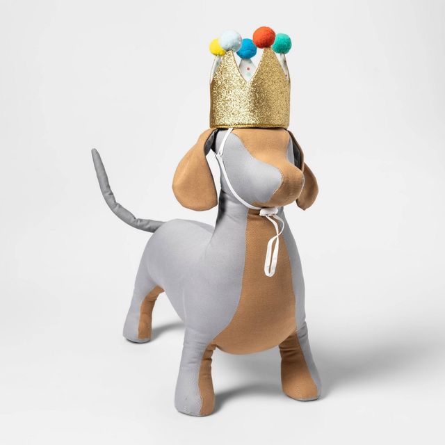 Birthday Crown Dog Hat - Gold - 6 - Boots & Barkley