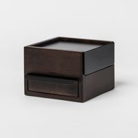 Umbra Stowit Jewelry Box Accessory Organizer Black/Walnut 
