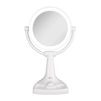 Max Bright Sunlight Vanity Mirror - Zadro: 10x Magnifying, Lighted, Round Shape, 17.5 High