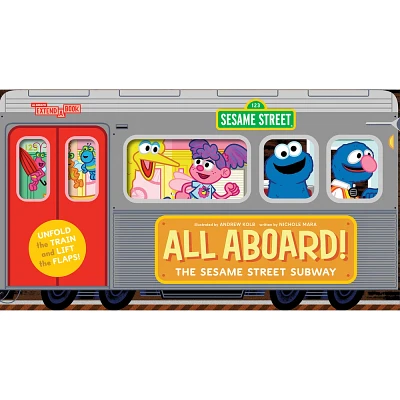 All Aboard! the Sesame Street Subway (an Abrams Extend-A-Book) - (An Abrams Extend-A-Book) by Nichole Mara (Board Book)