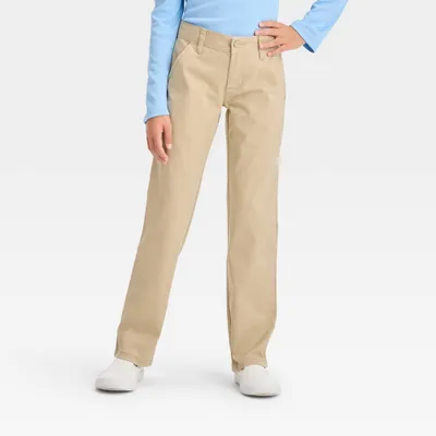 Girls Straight Fit Uniform Pants