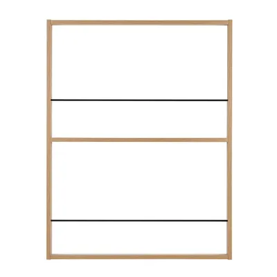 27.5 x 21.25 Steiner Square Modern 2-Tier Kids Display Wall Mounted Bookshelf Beech - Danya B.: Nursery Floating Storage Shelf