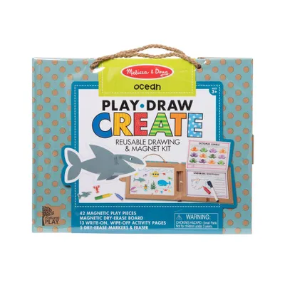 Melissa & Doug Natural Play: Play, Draw, Create Reusable Drawing & Magnet Kit  Ocean