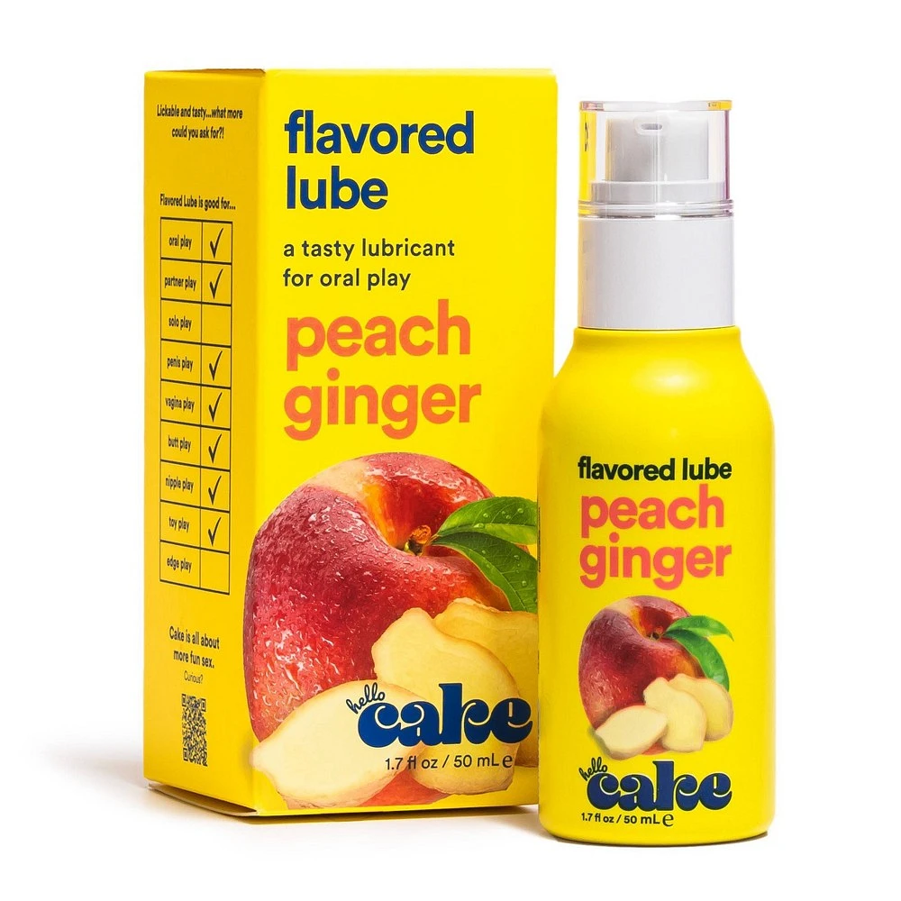 Hello Cake Flavored Lube - Peach Ginger - 1.7oz | The Market Place