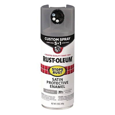 Rust-Oleum 12oz Stops Rust 5-in-1 Spray Paint Satin Coastal Gray