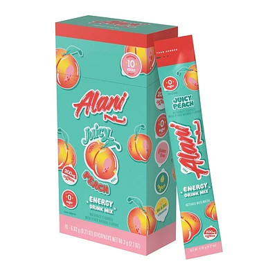 Alani Juicy Peach Energy Sticks - 10ct