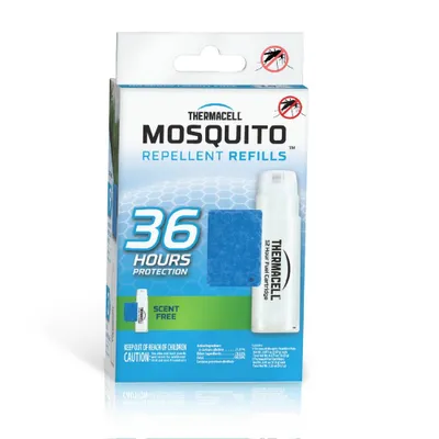 Thermacell 36hr Mosquito Repellent Refill - 3 Fuel Cartridges and 9 Repellent Mats: Outdoor Area Protection, Allethrin Formula