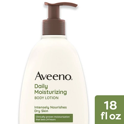 Aveeno Daily Moisturizing Lotion For Dry Skin, Fragrance-Free, oz